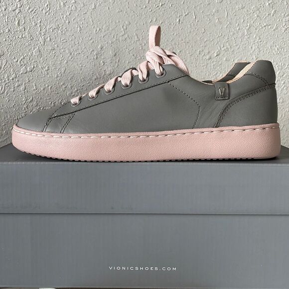 NIB Vionic Pink and Gray Walking Shoes Size 6.5 - Picture 1 of 9